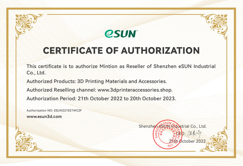eSun eSilk 3d Printer Filament Silk PLA 1.75mm Gold - 3D Printer Accessories Shop