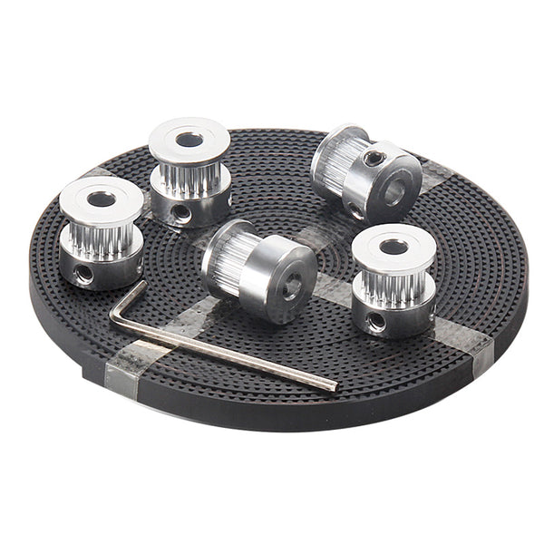 5M GT2 Open Timing Belt + 5PCS Timing Pulley + Wrench - 3D Printer Accessories Shop