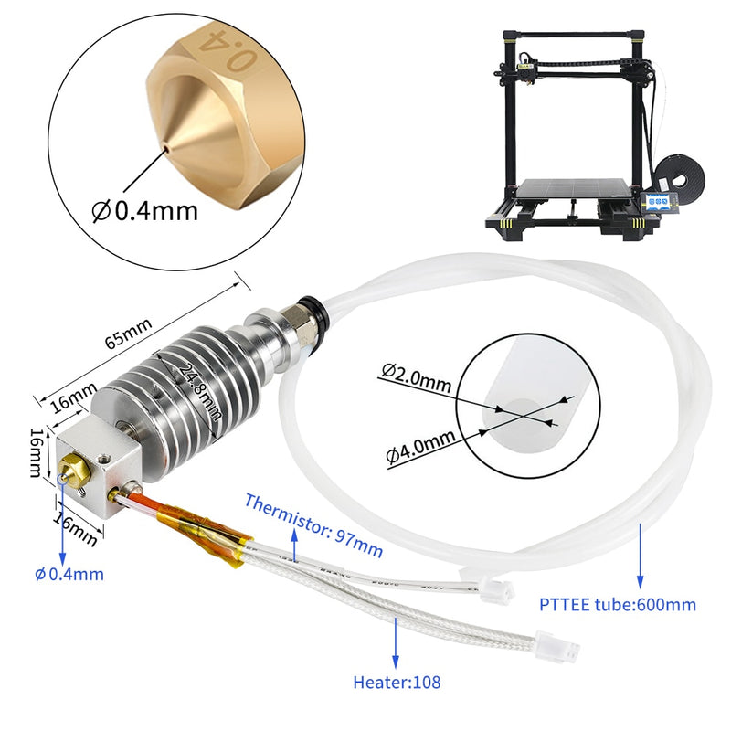 Hotend Kit for Anycubic Vyper, Anycubic Chiron - 3D Printer Accessories Shop