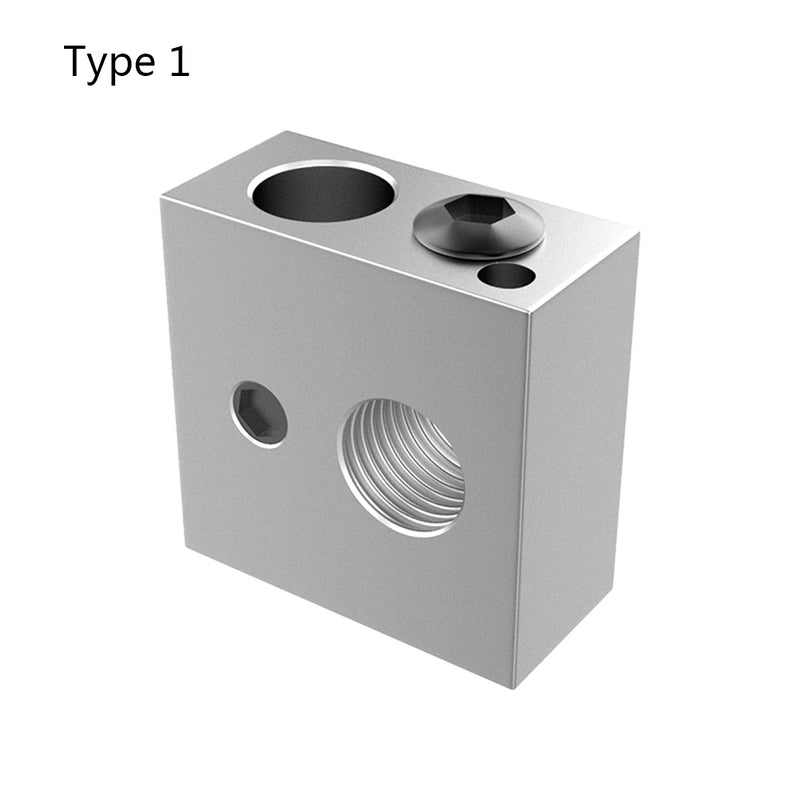 Aluminum MK7 MK8 Heat Block for 3D Printer Extruder - 3D Printer Accessories Shop