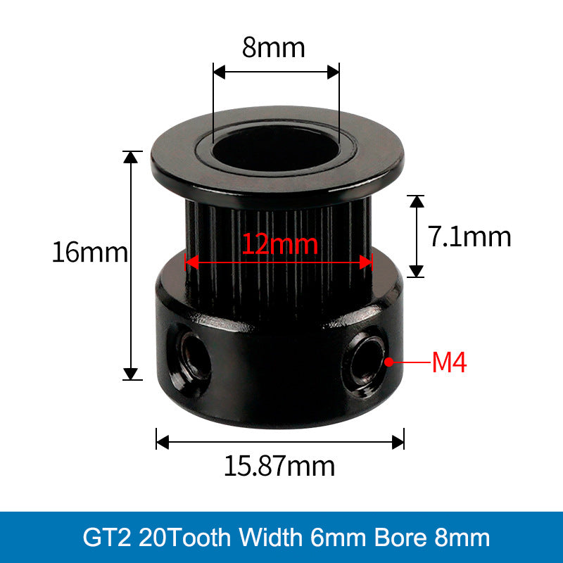 GT2 Timing Pulley 16 20 30 60 80 Tooth Synchronous Wheels Gear Bore 5mm 6mm 8mm - 3D Printer Accessories Shop