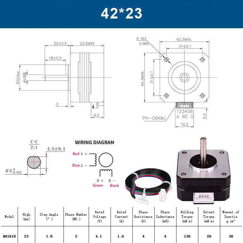 1.5A 42 Stepper Motor - 3D Printer Accessories Shop