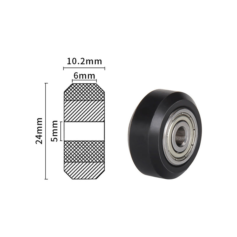 2PCS POM Plastic Pulley Wheel ?24-5mm in Diameter - 3D Printer Accessories Shop