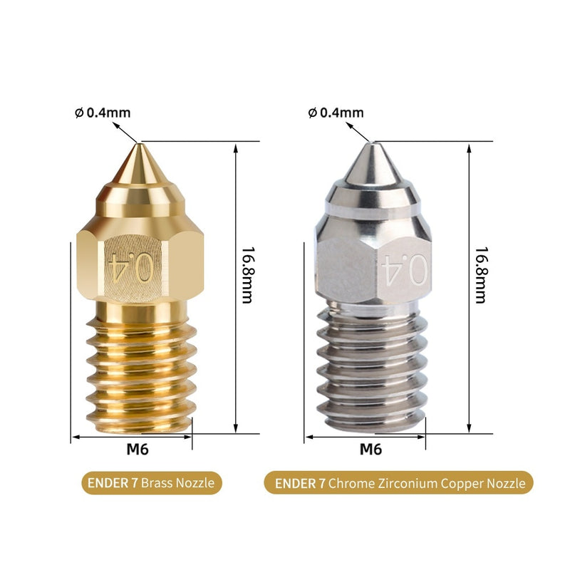 High Speed Nozzles for Ender 7 Spider Ender 5 S1 for High-temp Hotend Nozzle - 3D Printer Accessories Shop