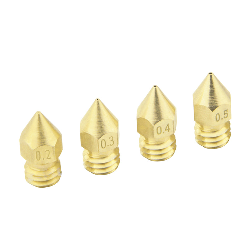 Nozzle Kit 5PCS MK8 Brass Nozzles - 3D Printer Accessories Shop