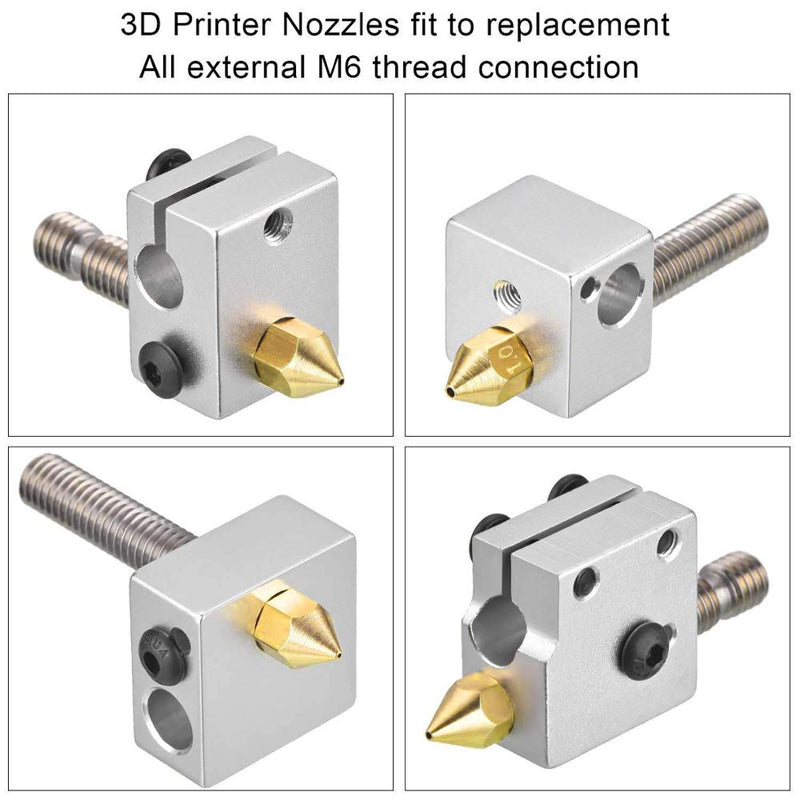 5PCS MK8 Brass Nozzle for 3D Printer - 3D Printer Accessories Shop