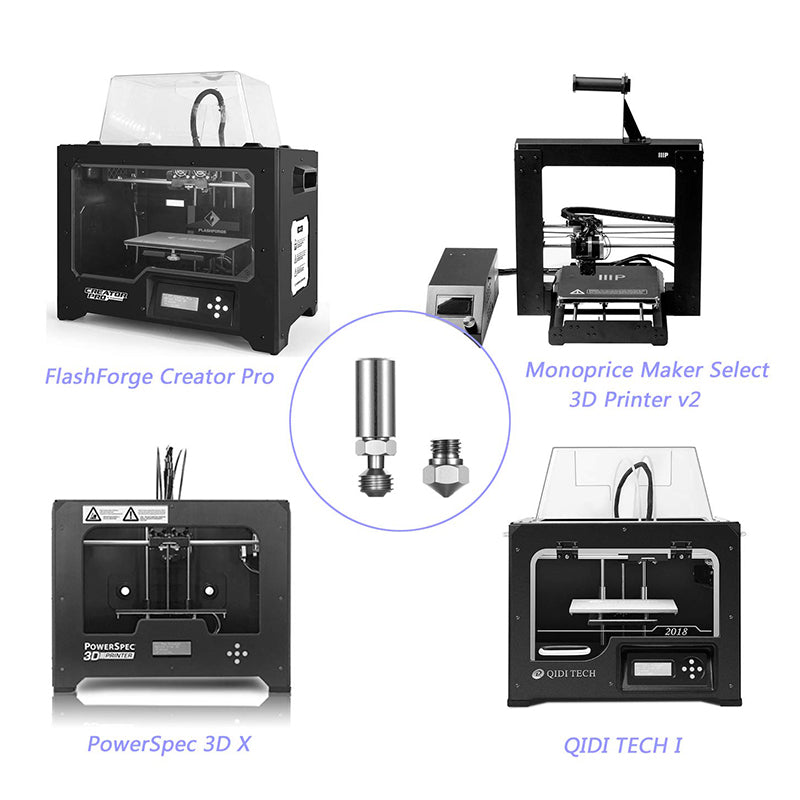 0.4mm MK10 All Metal Hotend Conversion Kit 3D Printer Throat Nozzles Kit - 3D Printer Accessories Shop