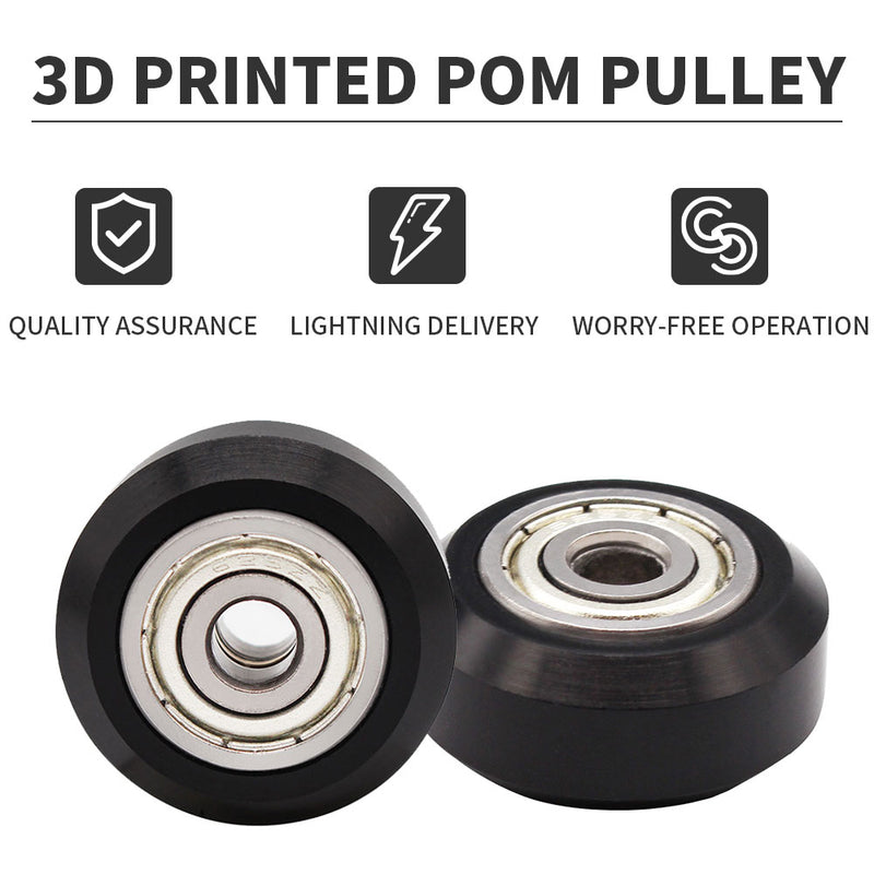 12 / 24 PCS CNC POM Pulley Wheel Plastic with Bearing Idler Pulley Gear - 3D Printer Accessories Shop