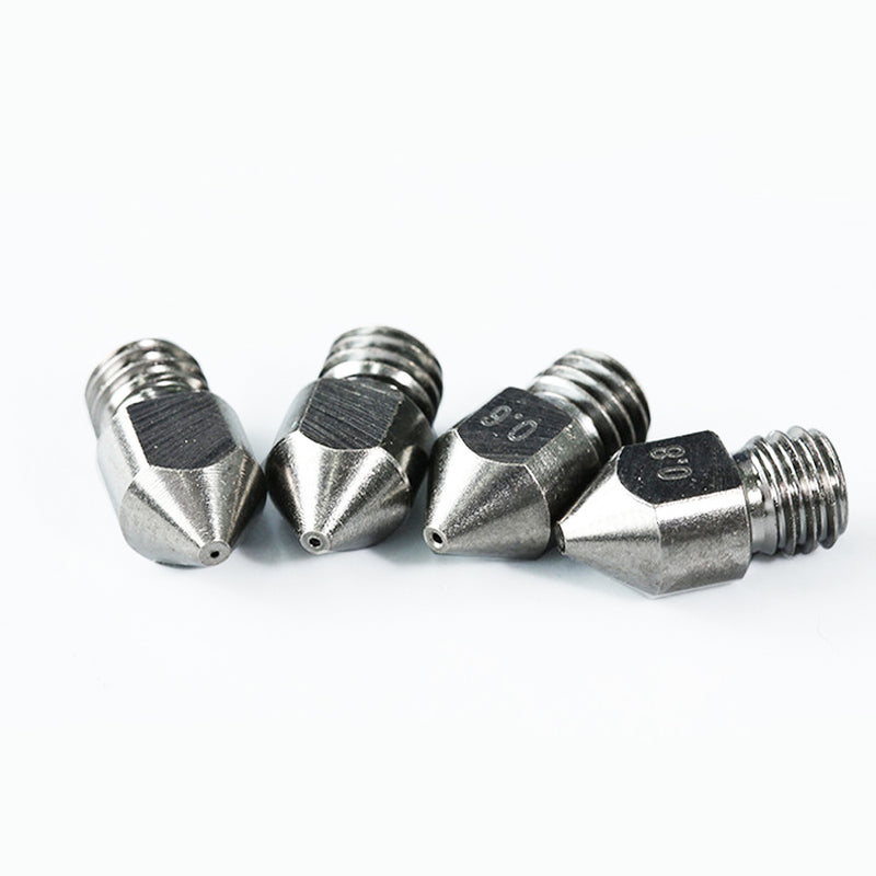 Nozzle Kit 5PCS MK8 Hardened Steel Nozzles - 3D Printer Accessories Shop