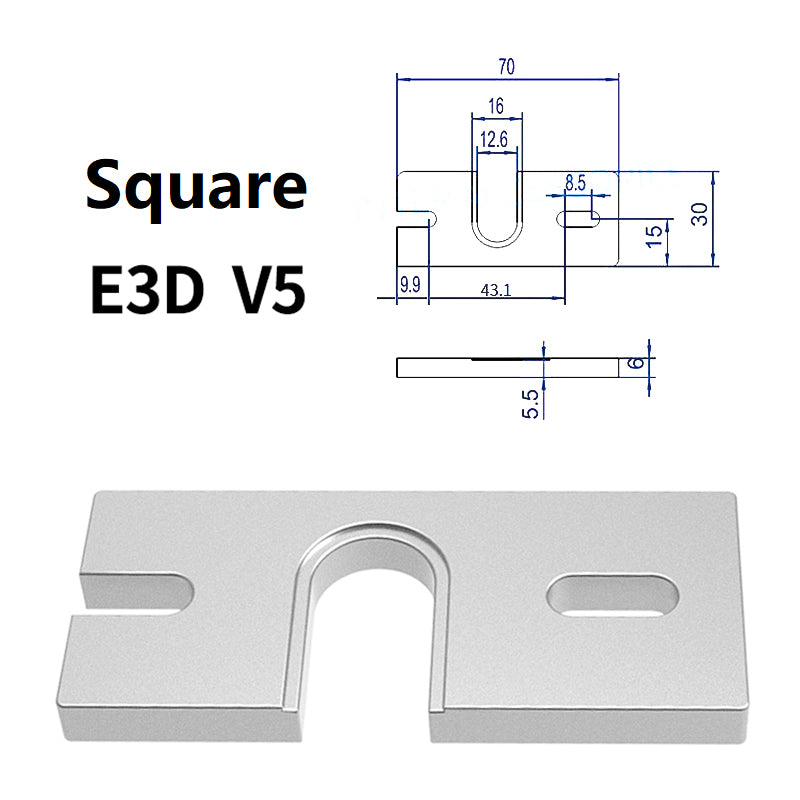 E3D V5 V6 Hotend Fixed Block Groove - 3D Printer Accessories Shop