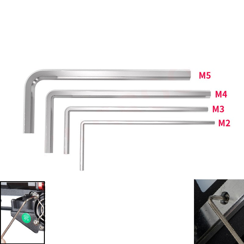 5PCS / 10PCS L Type Wrench M2 M3 M4 M5 Hexagon Wrench - 3D Printer Accessories Shop