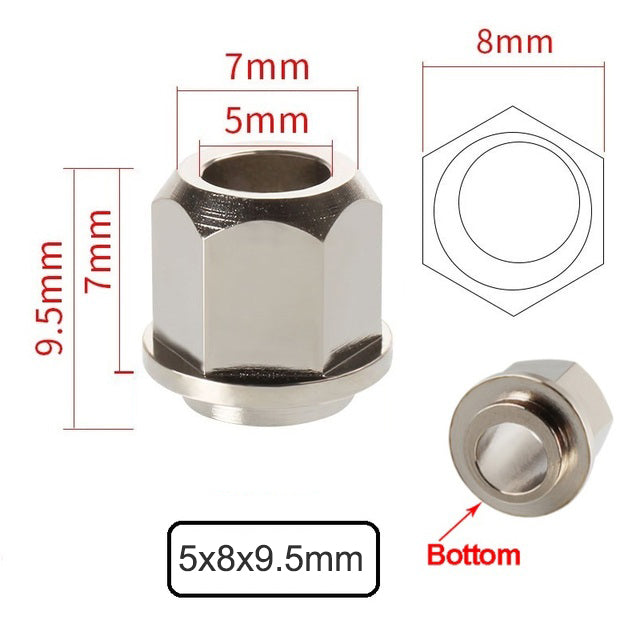 5PCS Eccentric Nut 5mm Bore Eccentric Spacer Carbon Steel Eccentric Column - 3D Printer Accessories Shop