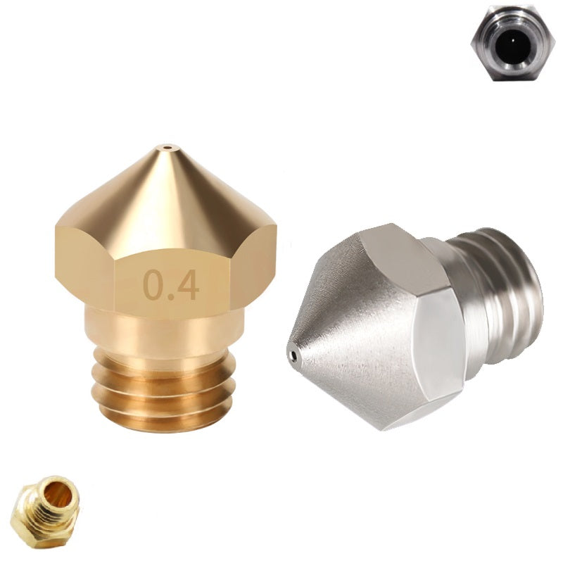 10PCS MK10 M7 Thread Brass / Stainless Steel Nozzle - 3D Printer Accessories Shop