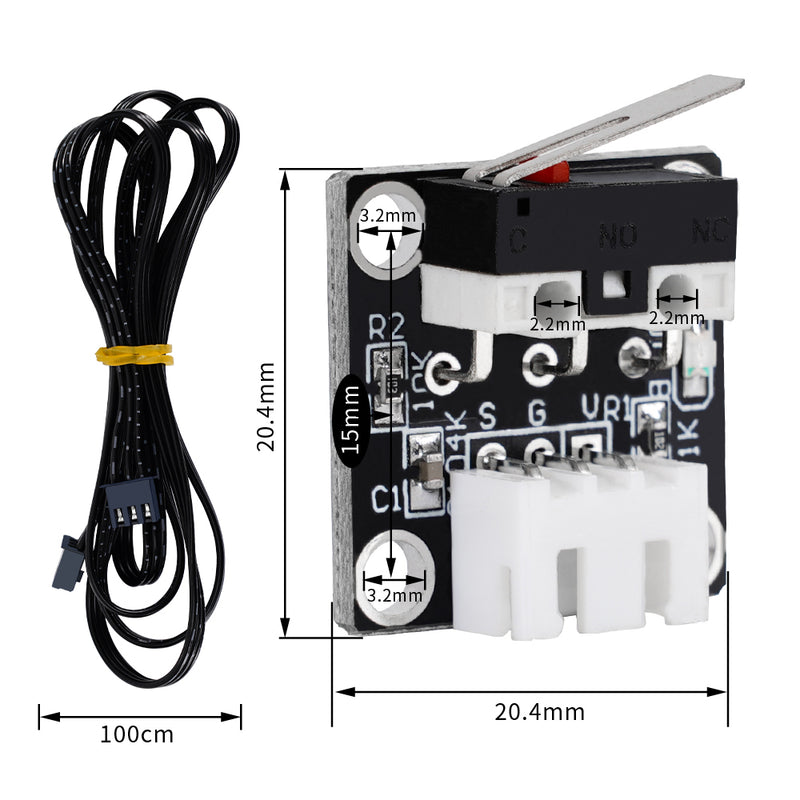 X/Y/Z Axis Limit Switch with 1M 3Pins Cable for Creality CR10 CR10S Ender3 - 3D Printer Accessories Shop