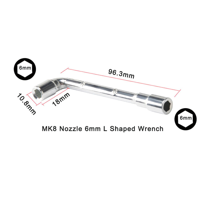 Nozzle Assembly Disassembly L-Shaped Wrench for MK8 Nozzle - 3D Printer Accessories Shop