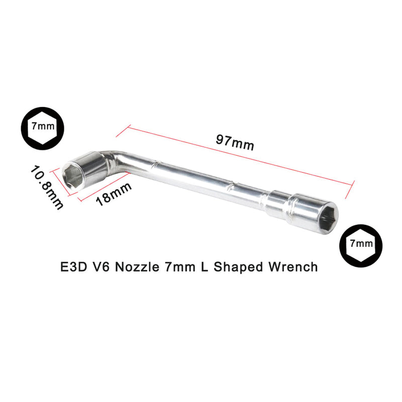 Nozzle Assembly Disassembly L-Shaped Wrench for E3D V6 Nozzle - 3D Printer Accessories Shop