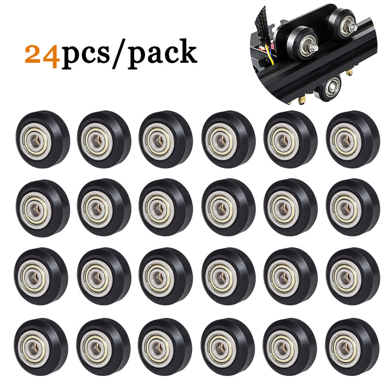 12 / 24 PCS CNC POM Pulley Wheel Plastic with Bearing Idler Pulley Gear - 3D Printer Accessories Shop