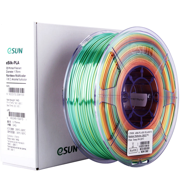eSun eSilk 3d Printer Filament Silk PLA 1.75mm Rainbow - 3D Printer Accessories Shop